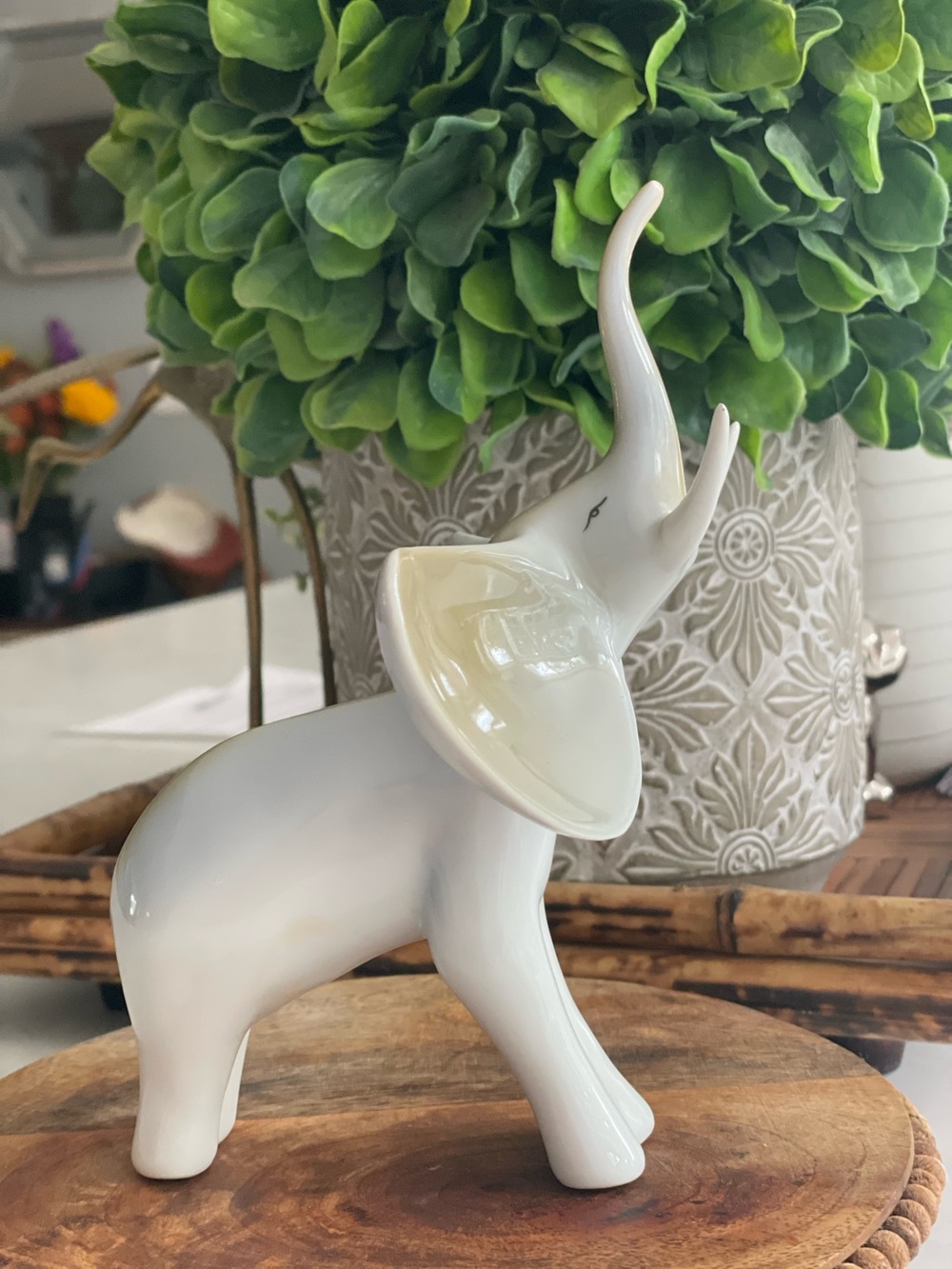 Vintage Hollohaza Hungry porcelain Elephant.
